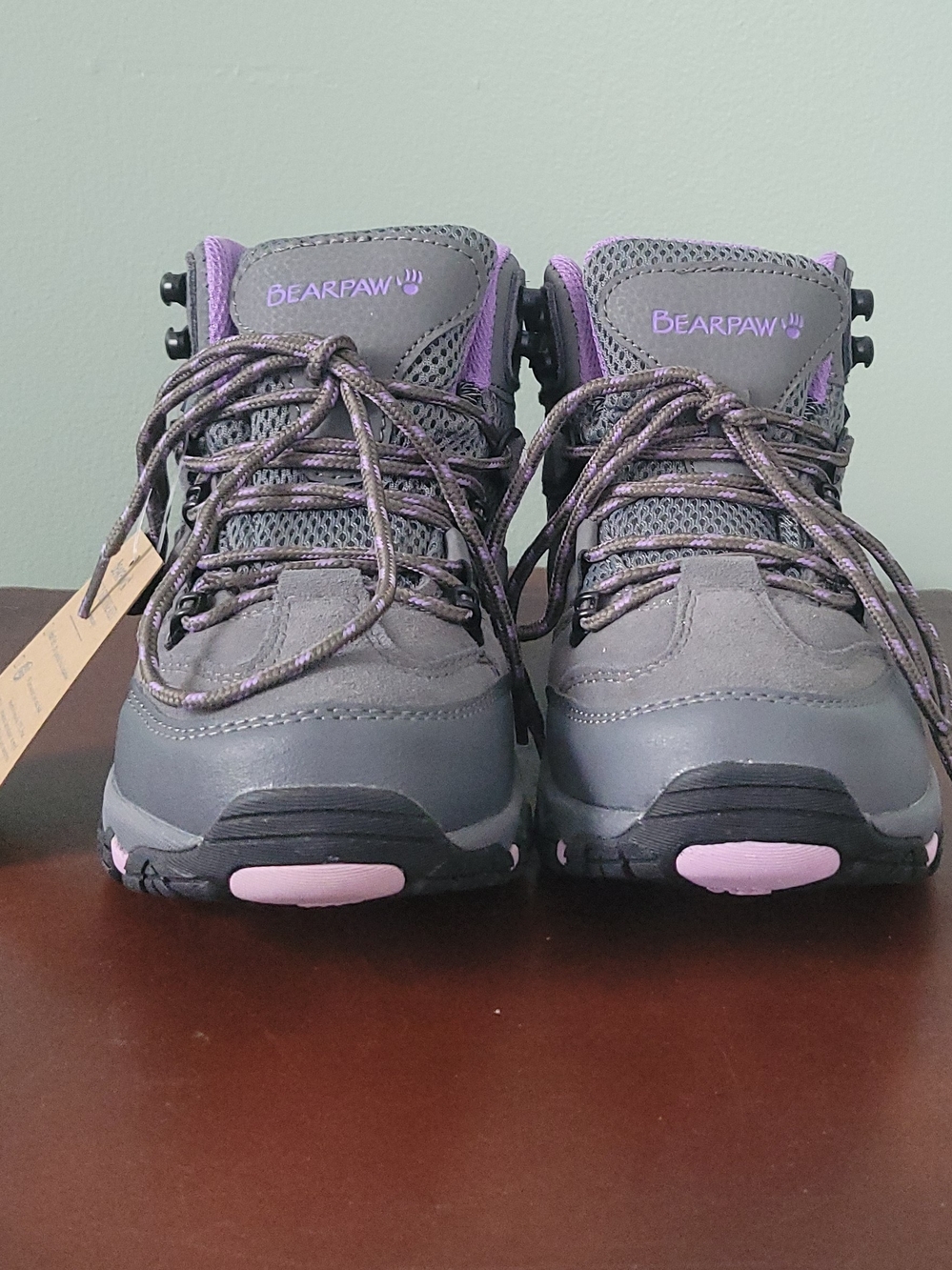 Bearpaw Women's Grey & Lavender Hiking Boots